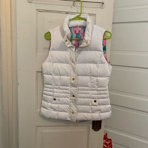 White Lily Pulitzer Puffer Vest Size Small